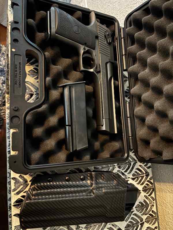 Desert Eagle 50ae night sights  holster  and ammo