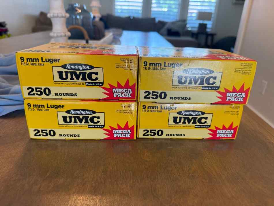 1,000rds Remington UMC 9mm 115gr
